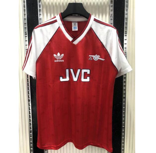 1990 Arsenal Retro Home Kit Soccer Jersey